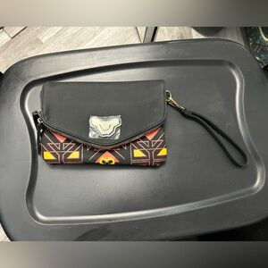 Disney Lion King Black Wristlet with strap for handbag use also